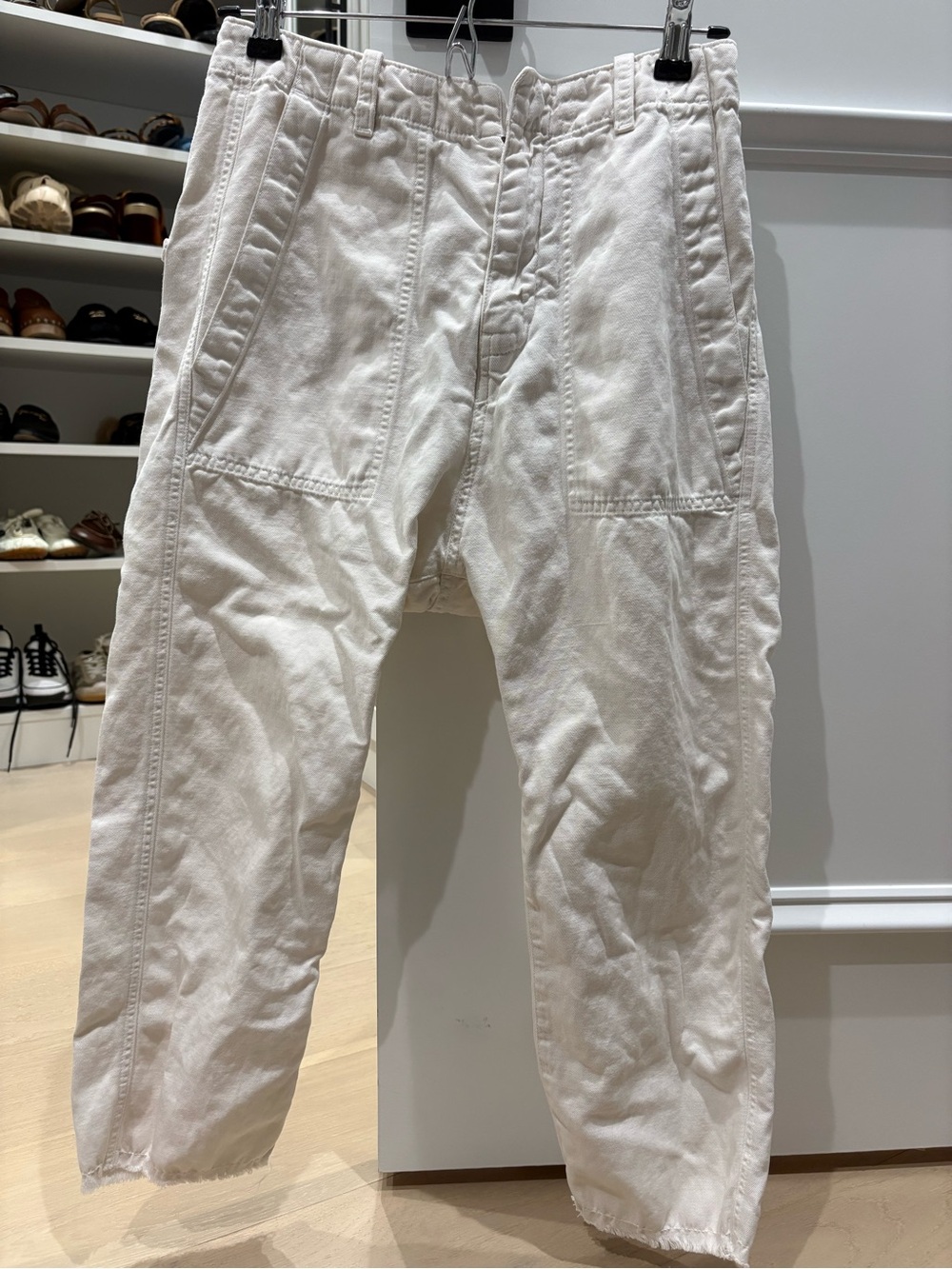 Women’s Nili Lotan 111/88 80NL cream pants size 0